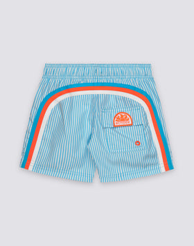 BAÑADOR CORTO CON CINTURA ELÁSTICA REPREVE® CON ESTAMPADO JUICY STRIPES