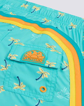 COSTUME DA BAGNO CORTO VITA ELASTICATA REPREVE® CON STAMPA COZY PALM