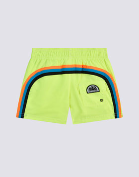 COSTUME DA BAGNO BAMBINO CORTO VITA ELASTICATA POLIESTERE RICICLATO REPREVE® FLUO