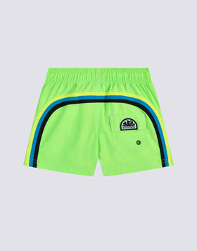 SWIMSHORTS SHORT ELASTICATED WAIST RECYCLED POLYESTER REPREVE® FLUO