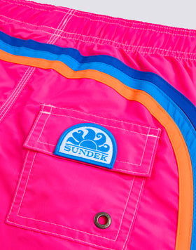 BAÑADOR NIÑO CORTO CON CINTURA ELÁSTICA ICONIC TAFFETA