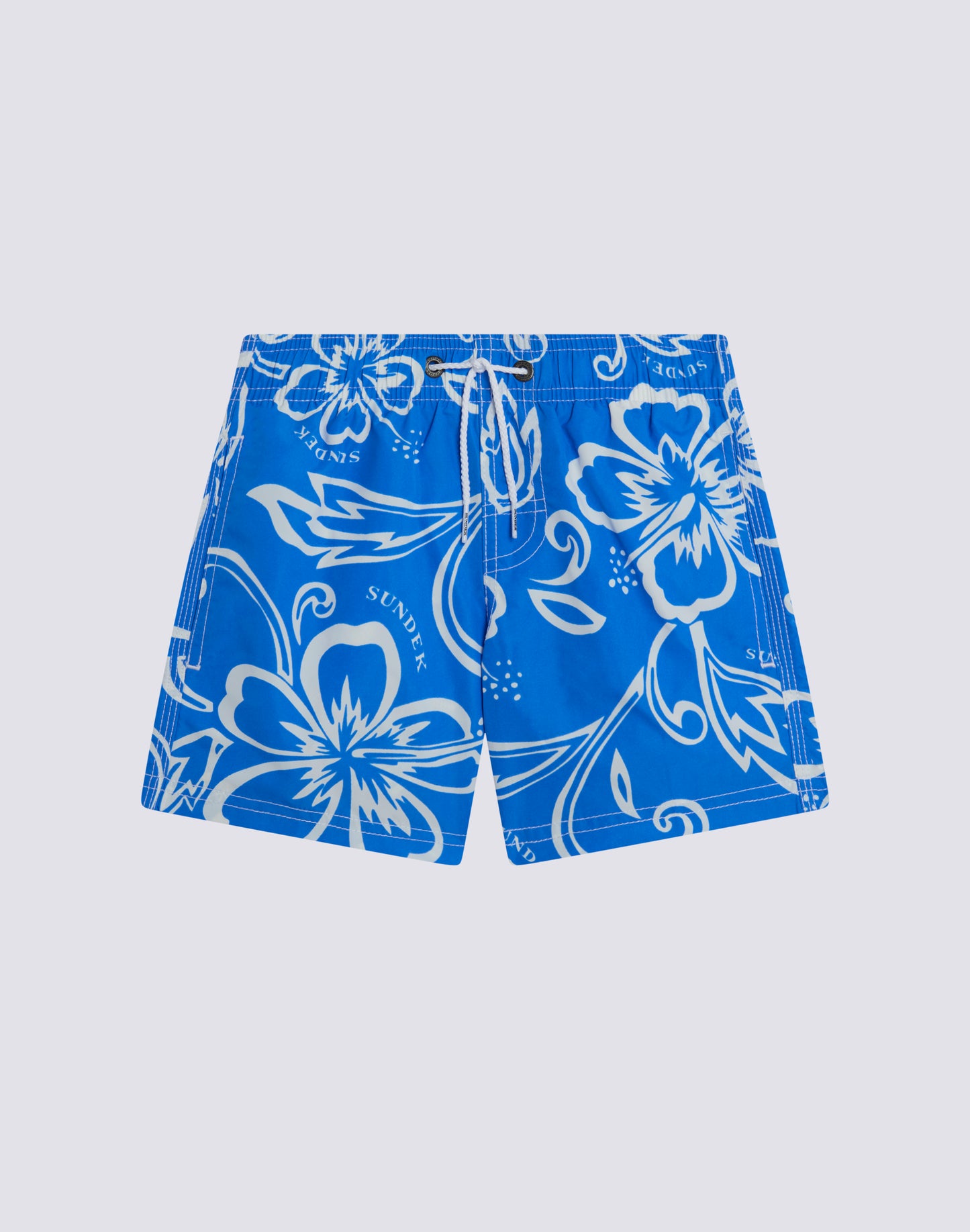 SHORT SWIMSHORTS WITH ELASTIC WAIST ARCHIVE HIBISCUS PRINT