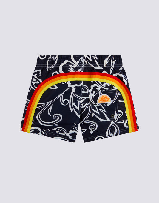 BAÑADOR CORTO PARA NIÑO CON CINTURA ELÁSTICA ESTAMPADO ARCHIVE HIBISCUS SK23