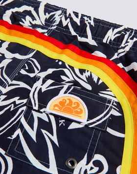 BAÑADOR CORTO PARA NIÑO CON CINTURA ELÁSTICA ESTAMPADO ARCHIVE HIBISCUS SK23