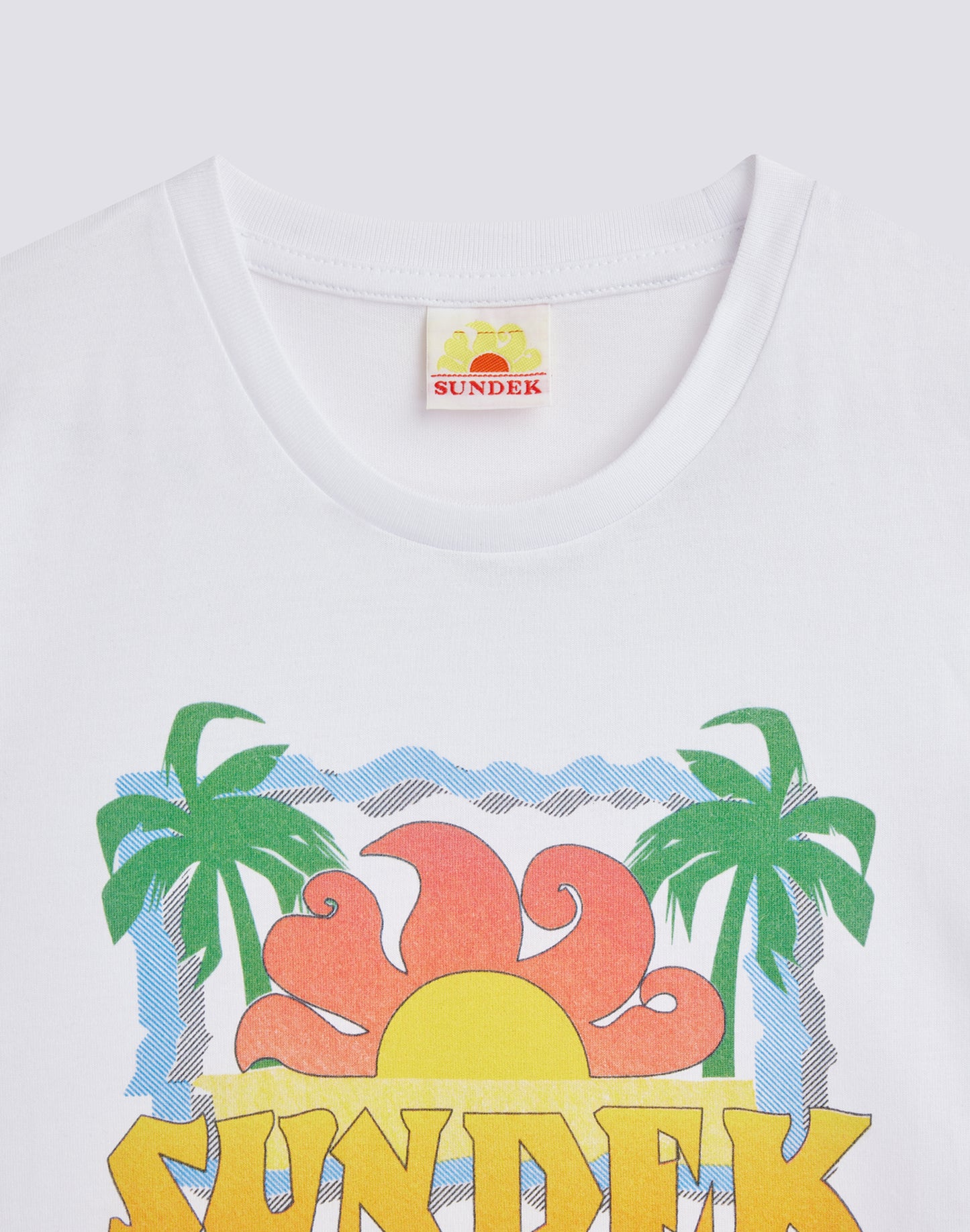 T-SHIRT WITH ARCHIVAL PALM PRINT