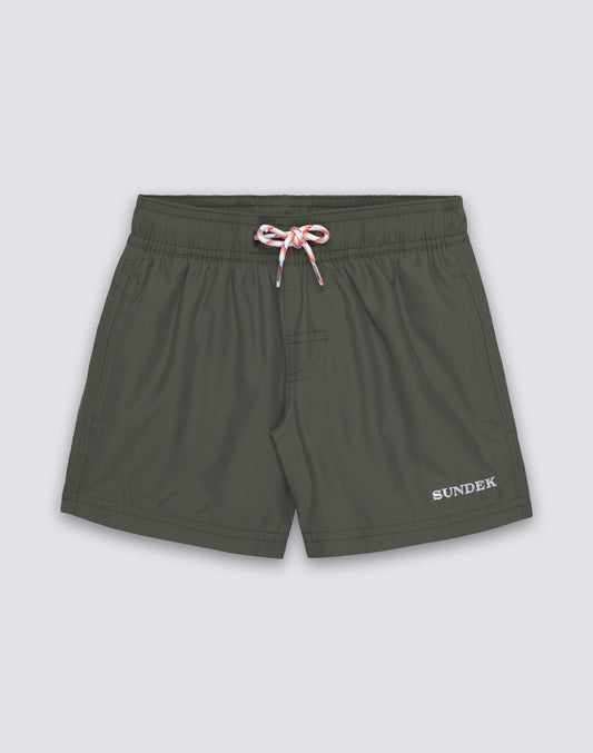 COSTUME DA BAGNO BAMBINO IN POLIESTERE RICICLATO REPREVE® CON DETTAGLI TRICOLORE