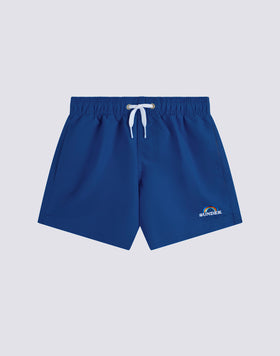 ICONIC TAFFETA ELASTICATED WAIST SHORT SWIMSHORTS WITH RAINBOW EMBROIDERY