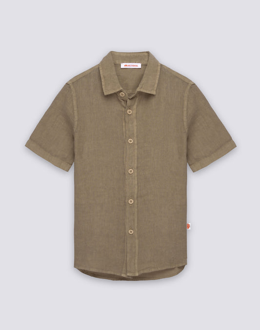 CAMICIA IN LINO DA BAMBINO A MANICA CORTA