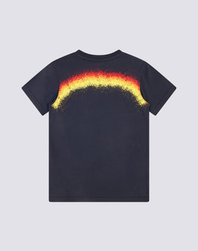 T-SHIRT BAMBINO CON RAINBOW EFFETTO SPRAY SUL RETRO