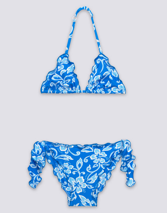 BIKINI POUR FILLE AVEC IMPRIMÉ HIBISCUS SK23