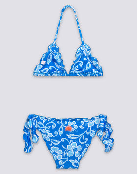 BIKINI POUR FILLE AVEC IMPRIMÉ HIBISCUS SK23