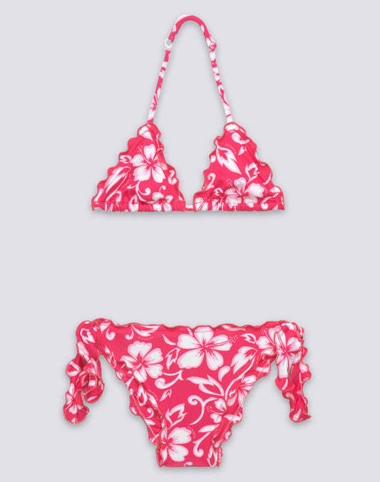 BIKINI POUR FILLE AVEC IMPRIMÉ HIBISCUS SK23
