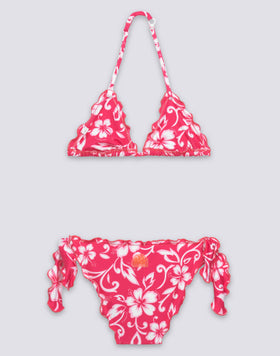 BIKINI POUR FILLE AVEC IMPRIMÉ HIBISCUS SK23
