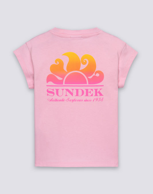 T-SHIRT FILLE AVEC LOGO DÉGRADÉ