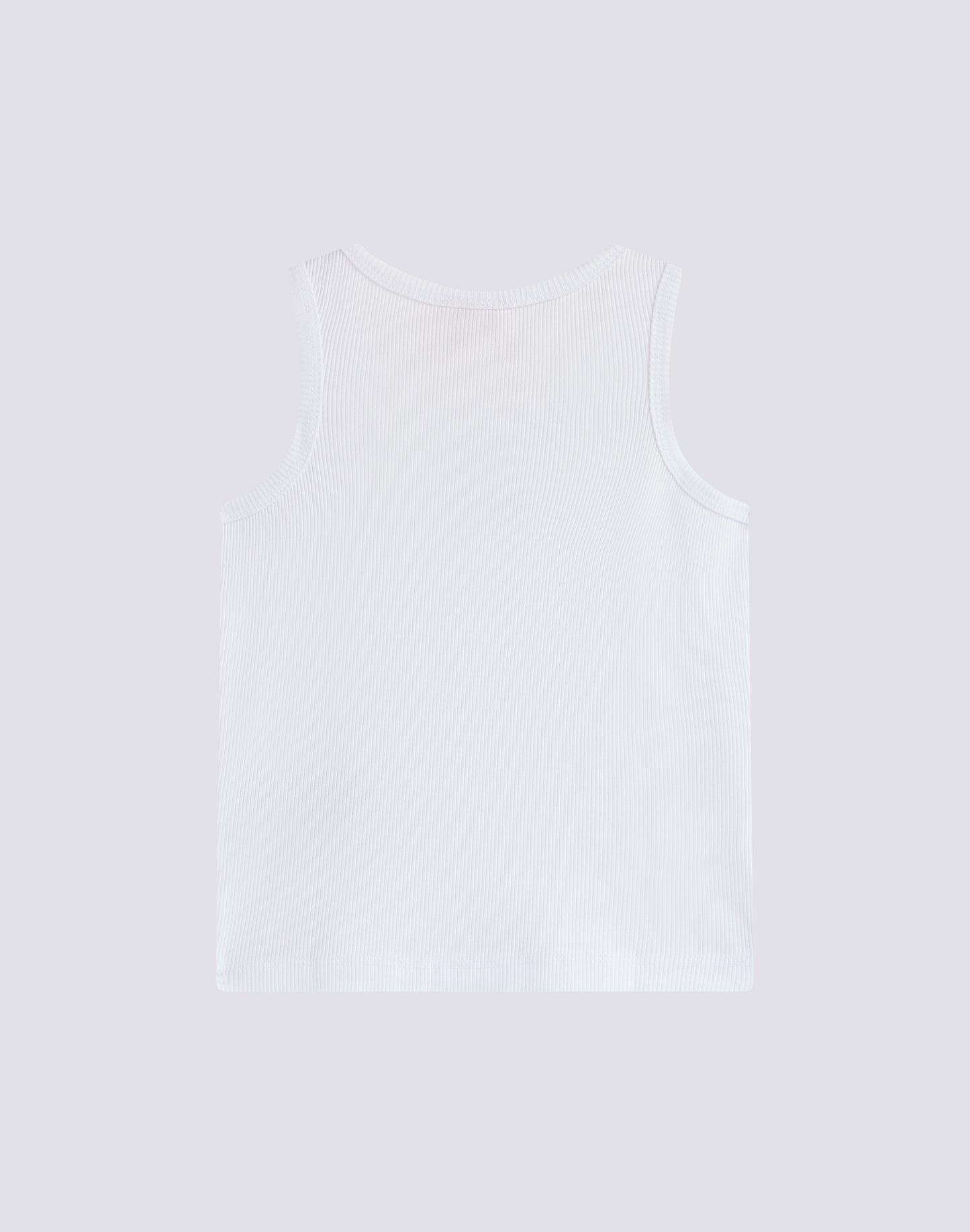 RIBBED TANK TOP WITH EMBROIDERED LOGO