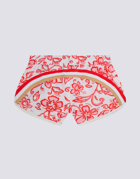 MARGATE GIRLS' SHORT BEACH SHORTS WITH HIBISCUS PRINT SK23