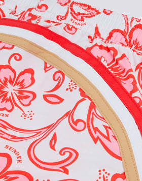 MARGATE GIRLS' SHORT BEACH SHORTS WITH HIBISCUS PRINT SK23