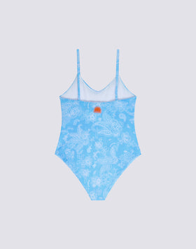 HIBI PAISLEY PATTERN GIRLS' ONE-PIECE SWIMSUIT