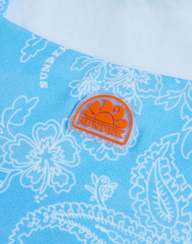 HIBI PAISLEY PATTERN GIRLS' ONE-PIECE SWIMSUIT