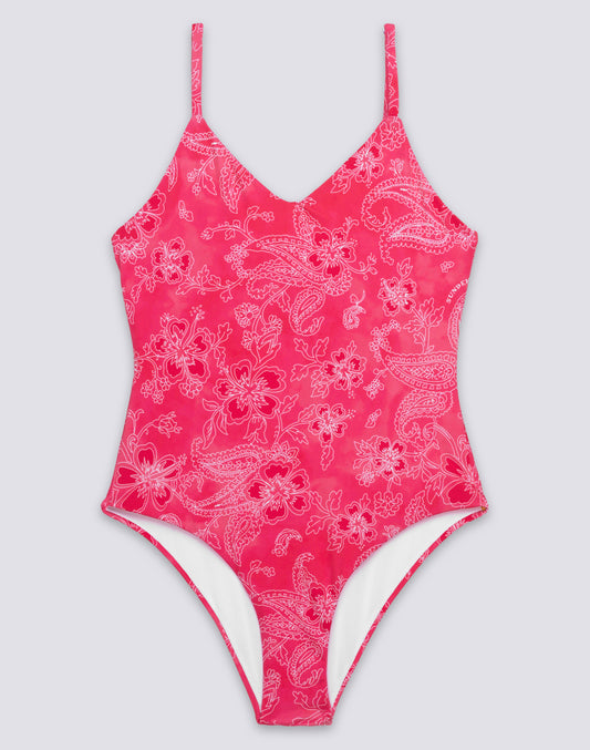 BAÑADOR DE UNA PIEZA PARA NIÑA CON ESTAMPADO HIBI PAISLEY