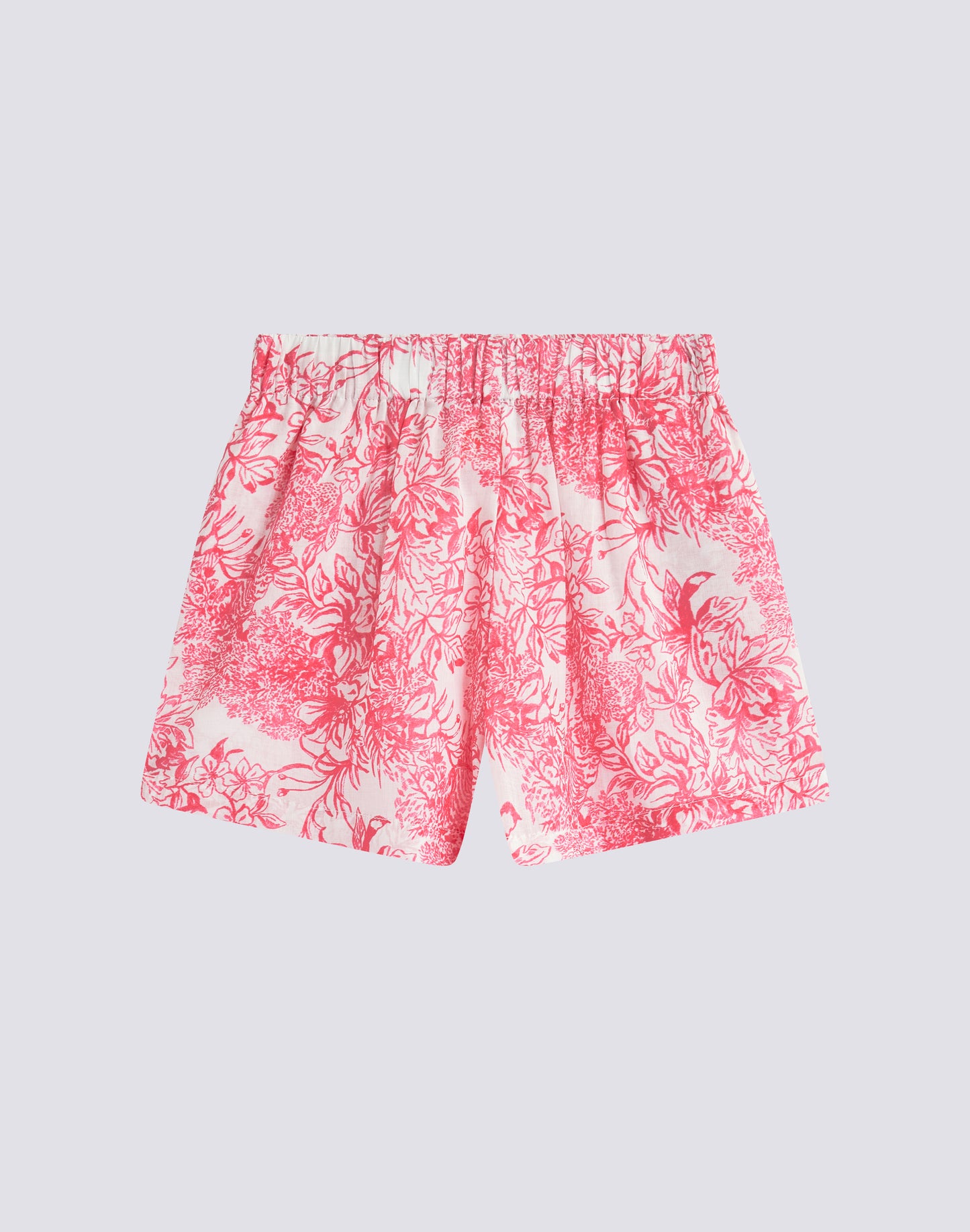 SHORTS ELASTICIZZATI IN STAMPA FLEUR DE JOIE