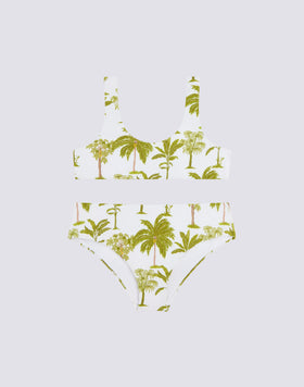 MINI BIKINI DEPORTIVO CON ESTAMPADO BOTÁNICO