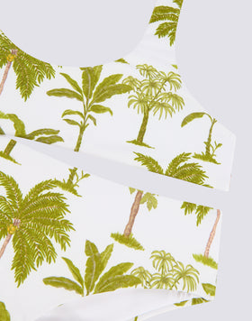 MINI BIKINI DEPORTIVO CON ESTAMPADO BOTÁNICO