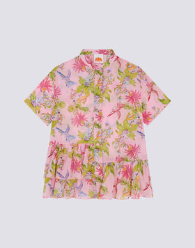 ABITO ASIMMETRICO DA BAMBINA STAMPA SWEET PARROT