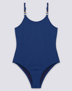 GIRLS' ONE-PIECE SWIMSUIT WITH BEADS
