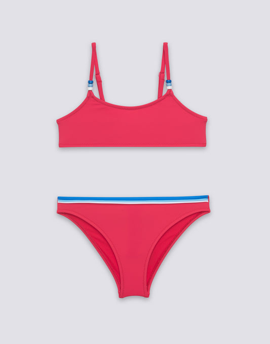 BIKINI POUR FILLE AVEC HAUT RÉGLABLE ET SLIP FIXE