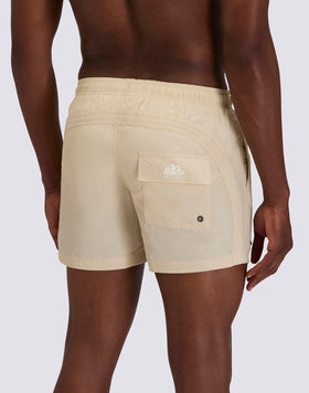 GOLDENWAVE MEN'S SHORT ELASTIC WAIST SWIMSUIT IN RECYCLED LINEN