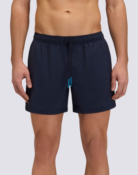 GOLDENWAVE MEN'S SHORT SWIMSUIT WITH ELASTIC WAIST, SOLID COLOR, 4WAY STRETCH