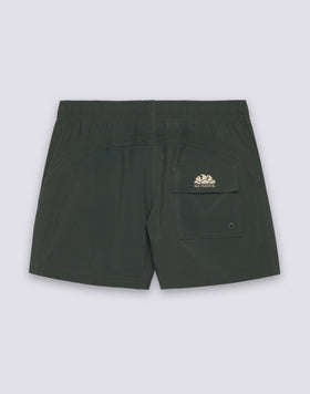 GOLDENWAVE MEN'S SHORT SWIMSUIT WITH ELASTIC WAIST, SOLID COLOR, 4WAY STRETCH