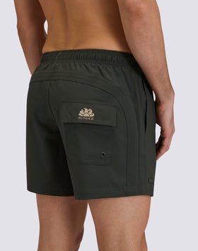 BAÑADOR CORTO CON CINTURA ELÁSTICA GOLDENWAVE TINTA UNITA 4WAY STRETCH