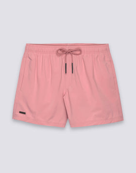 GOLDENWAVE MEN'S SHORT SWIMSUIT WITH ELASTIC WAIST, SOLID COLOR, 4WAY STRETCH