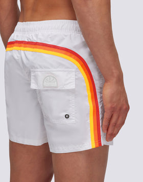 SHORT SWIM SHORTS WITH AN ELASTICATED WAISTBAND ICONIC TAFFETA