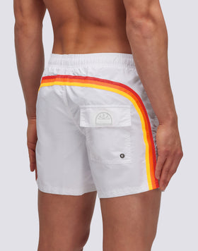 SHORT SWIM SHORTS WITH AN ELASTICATED WAISTBAND ICONIC TAFFETA