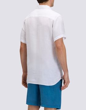 CHEMISE EN LIN À MANCHES COURTES POUR HOMME