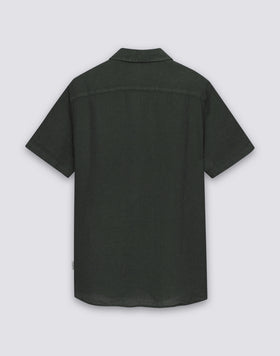 CAMISA DE LINO DE MANGA CORTA PARA HOMBRE