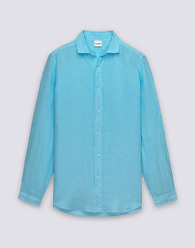 MEN'S GARMENT-DYED LINEN SHIRT