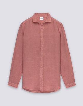 MEN'S GARMENT-DYED LINEN SHIRT