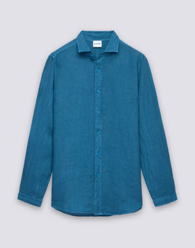 MEN'S GARMENT-DYED LINEN SHIRT