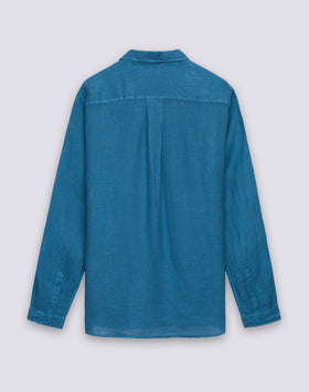 MEN'S GARMENT-DYED LINEN SHIRT