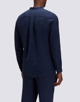 CHEMISE MANDARINE POUR HOMME EN LIN TEIN EN PIÈCE