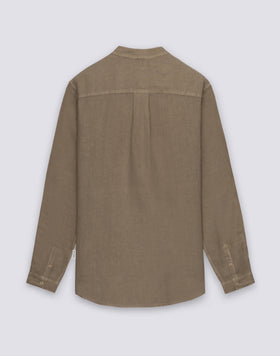 CAMICIA DA UOMO ALLA COREANA IN LINO TINTO CAPO