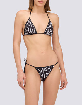 JENNIFER - TOP A TRIANGOLO STAMPA ABSTRACT WIND