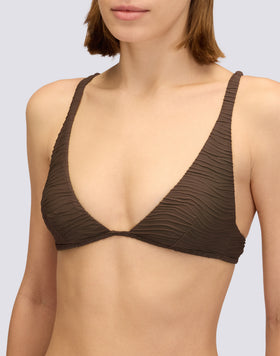 MAVE - BIKINI TOP WITH FIXED WAVE EFFECT STRAPS