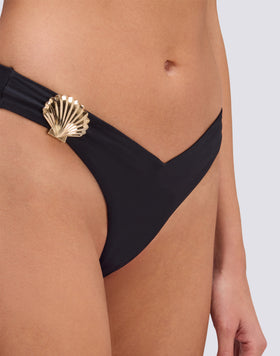 LOREN - HIGH-CUT BIKINI BOTTOMS WITH SHELL DETAIL