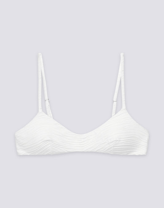 ELODIE - WAVE EFFECT JACQUARD BRALETTE BIKINI TOP