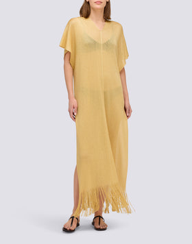 LONG KAFTAN WITH V-NECK